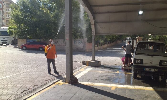 Kurbanlık kesim alanları dezenfekte edildi