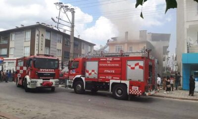Kütahya’da çatı katı yangını korkuttu