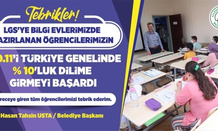 LGS’ye Gaziosmanpaşa Belediyesi Bilgi Evleri’nde hazırlanan öğrenciler hayallerine kavuştu