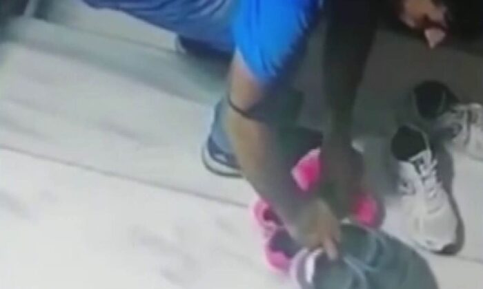 Marka takıntılı ayakkabı hırsızı kamerada