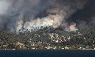 Marmaris’teki yangın Hisarönü Körfezi’ni tehdit ediyor