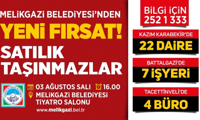 Melikgazi Belediyesi’nden yepyeni yatırım fırsatları