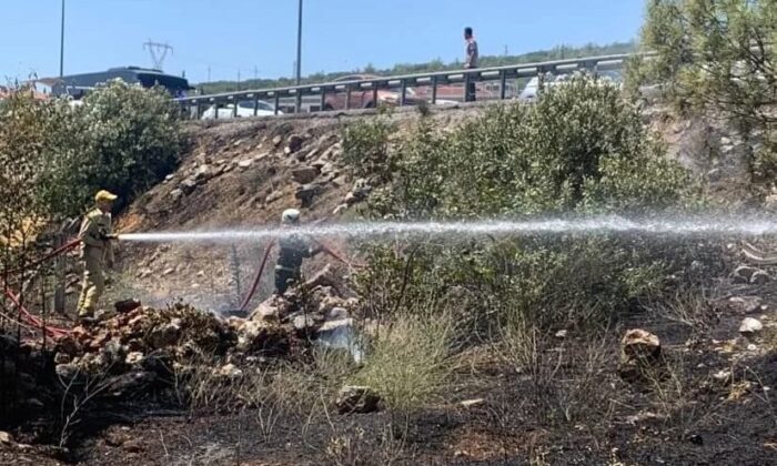 Menteşe merkezde iki ayrı yerde yangın