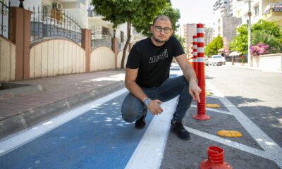 Mersin’de bisiklet yolundaki dubalar tahrip edildi