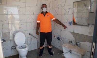 Mersin’de engelli tuvaletine zarar verildi