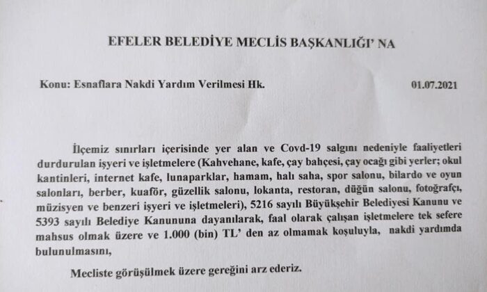 MHP’li Meclis Üyelerinden Esnaf Önergesi