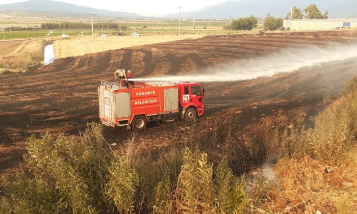 Osmaniye’de anız yangın korkuttu