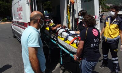 Otomobil ile motosiklet çarpıştı: 1 yaralı