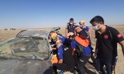 Otomobil takla attı: 3 yaralı