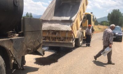 Ovacık’ta yol yapım çalışmaları