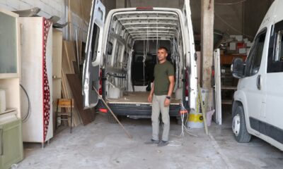 (Özel) Mobilya dükkanında yaptığı karavanlara talep yağıyor