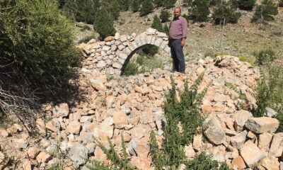 (ÖZEL) Tarihi Nodar Han ve hana ait kemerli kuyu define avcıları tarafından talan edildi