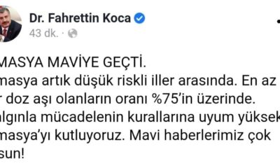 Sağlık Bakanı Koca: “Amasya’yı kutluyoruz”