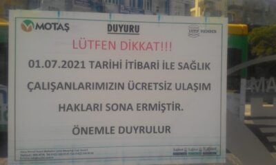 Sağlık çalışanlarının ücretsiz ulaşım hakları sona erdi