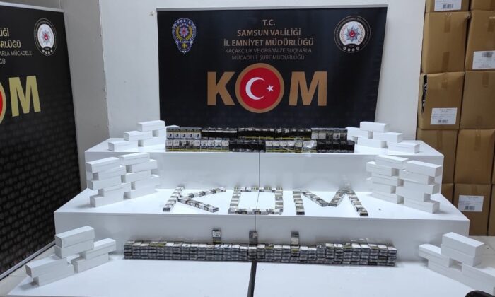 Samsun’da 9 bin adet makaron ve 345 adet sahte bandrollü sigara ele geçti