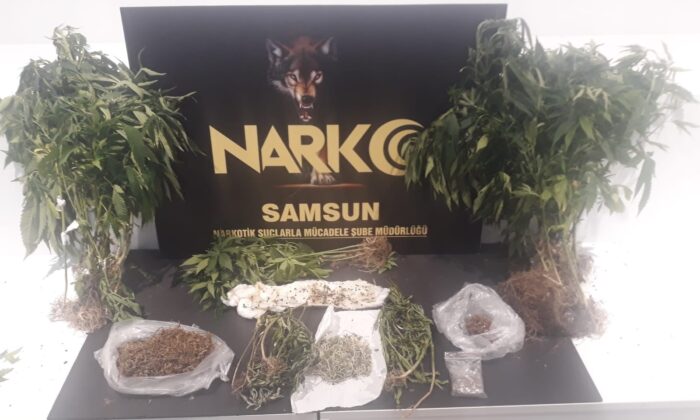 Samsun’da evinde uyuşturucu ele geçen şahıs gözaltına alındı