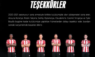 Sivasspor, 6 futbolcusuna teşekkür etti