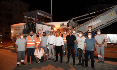 Sokullu Caddesi’nde gece başlayan çalışma sabah bitirildi