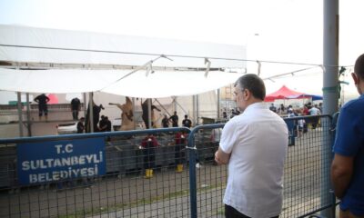 Sultanbeyli’de koronavirüs önlemleri alınarak kurbanlar kesildi