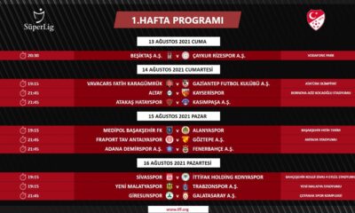 Süper Lig’de ilk 3 haftanın programı açıklandı
