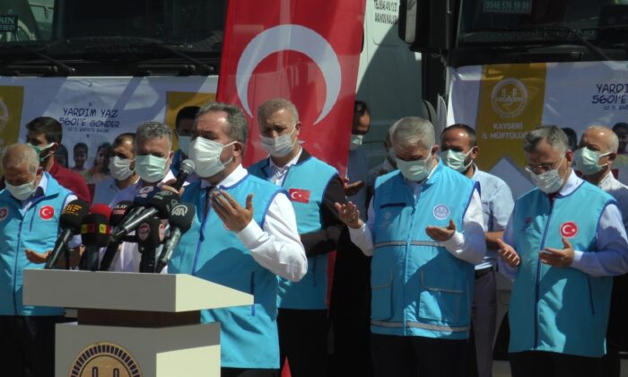 Suriye’deki ihtiyaç sahibi ailelere 7 tır yardım gönderildi