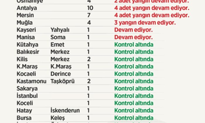 Tarım ve Orman Bakanı Pakdemirli, orman yangınlarına ilişkin son bilgileri paylaştı