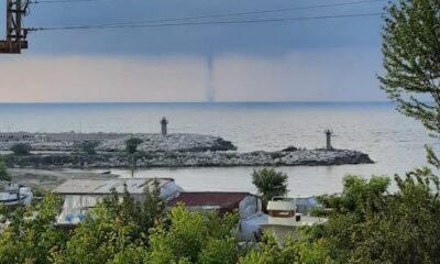 Tekkeönü sahilinde hortum oluştu