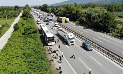 TEM Otoyolu’nda iki yolcu otobüsü çarpıştı: 4 yaralı
