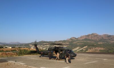 Tunceli’de helikopter destekli trafik denetimi