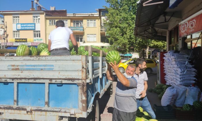 Tunceli’de ‘Hıdıroz’ ismi verilen organik karpuz tezgahlardaki yerini aldı