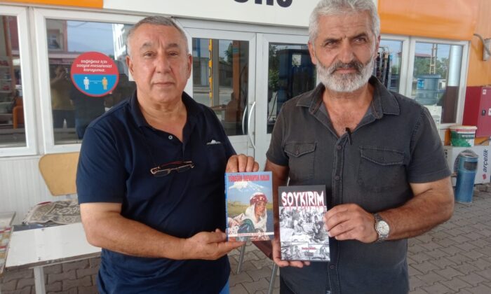 Ünsal, “Yüreğim İrevan’da kaldı” romanını Alkazak’a hediye etti