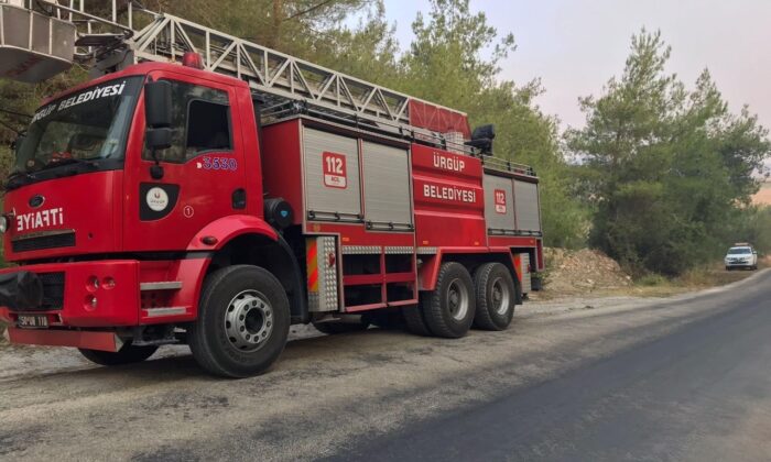 Ürgüp itfaiyesi Osmaniye’deki yangın için yardıma gitti