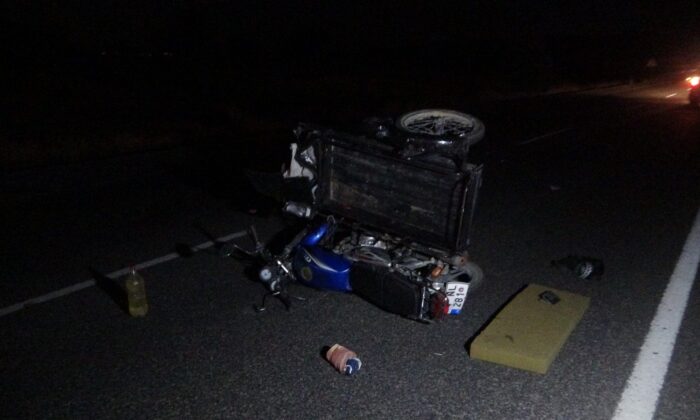 Uşak’ta meydana gelen kazada motosiklet sürücüsü ağır yaralandı