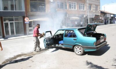 Yanan otomobil paniğe neden oldu