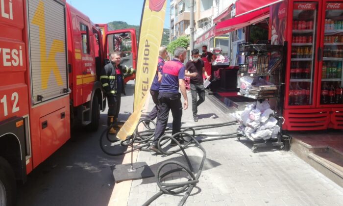 Yangın çığlıklarına itfaiye yetişti