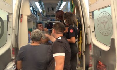 Yangından son anda kurtuldu, ambulans içerisindeki feryadı yürekleri dağladı