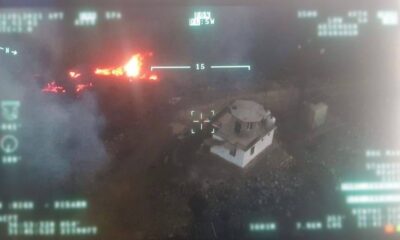 AKSUNGUR İHA sayesinde, yangında fark edilen 3 kule çalışanı alevlerin arasından kurtarıldı