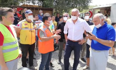 Bakan Ersoy yangın bölgesinde çalışmaları takip etti