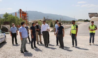 Beton yol tesisinde 80 bin ton malzeme üretildi