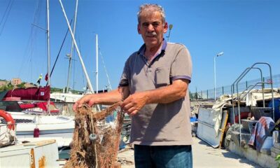 Gebze’de balıkçılar deniz altındaki müsilajdan şikayetçi