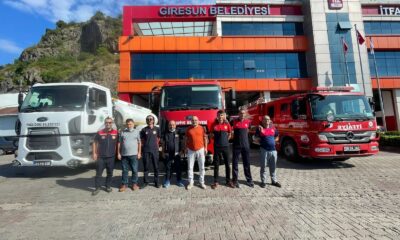 Giresun’dan Antalya’ya itfaiye aracı ve personel desteği