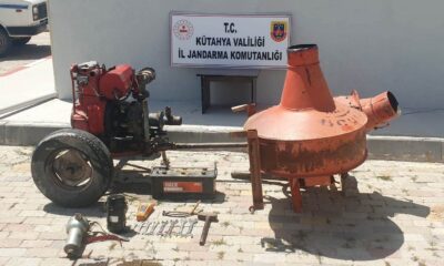 Kütahya’da su motoru ve malzeme hırsızlığına 2 gözaltı