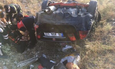 Otomobil yoldan çıkarak takla attı, 3 kişi yaralandı