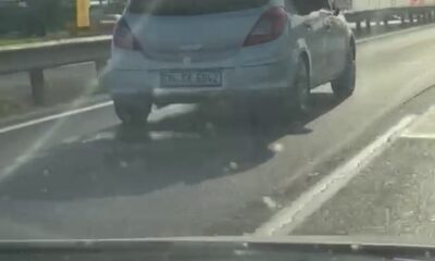 Silivri’de tehlikeli yolculuk kamerada