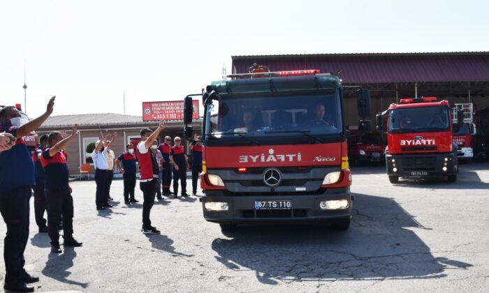 Yangın bölgesine yardıma koştular