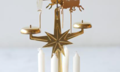 Swedish Design – Brass Angel Chimes With Candles
